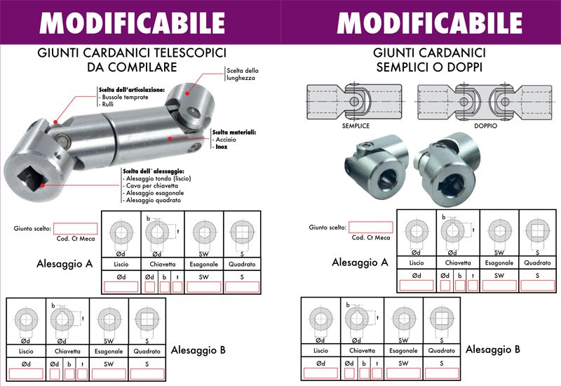 Su misura - Giunti cardanici