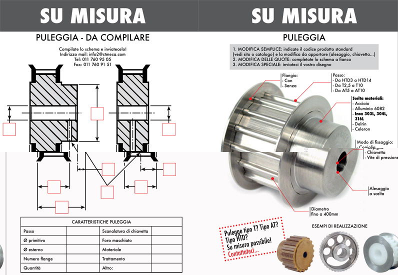 Su misura - Pulegge