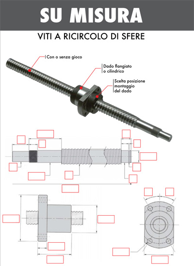 Su misura - Viti a ricircolo di sfere